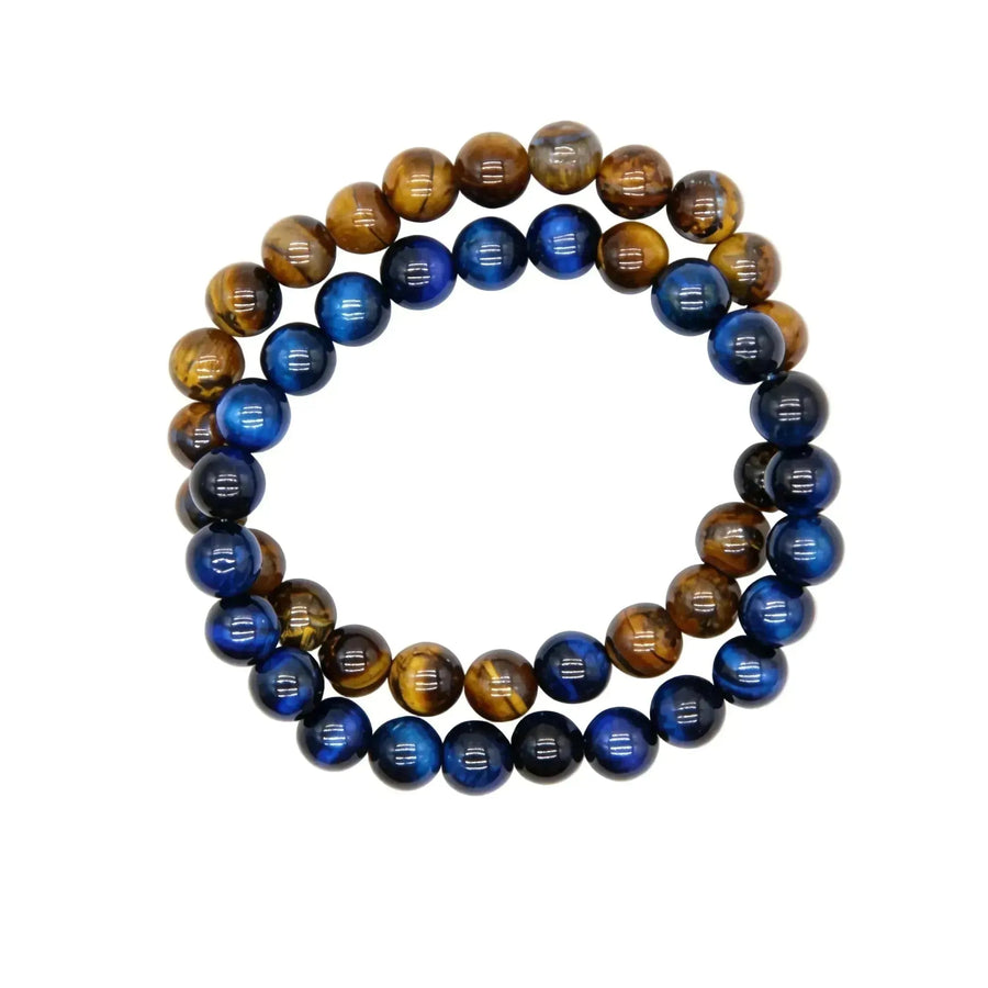 Blue & Golden Tiger Eye Set healing crystal bracelet