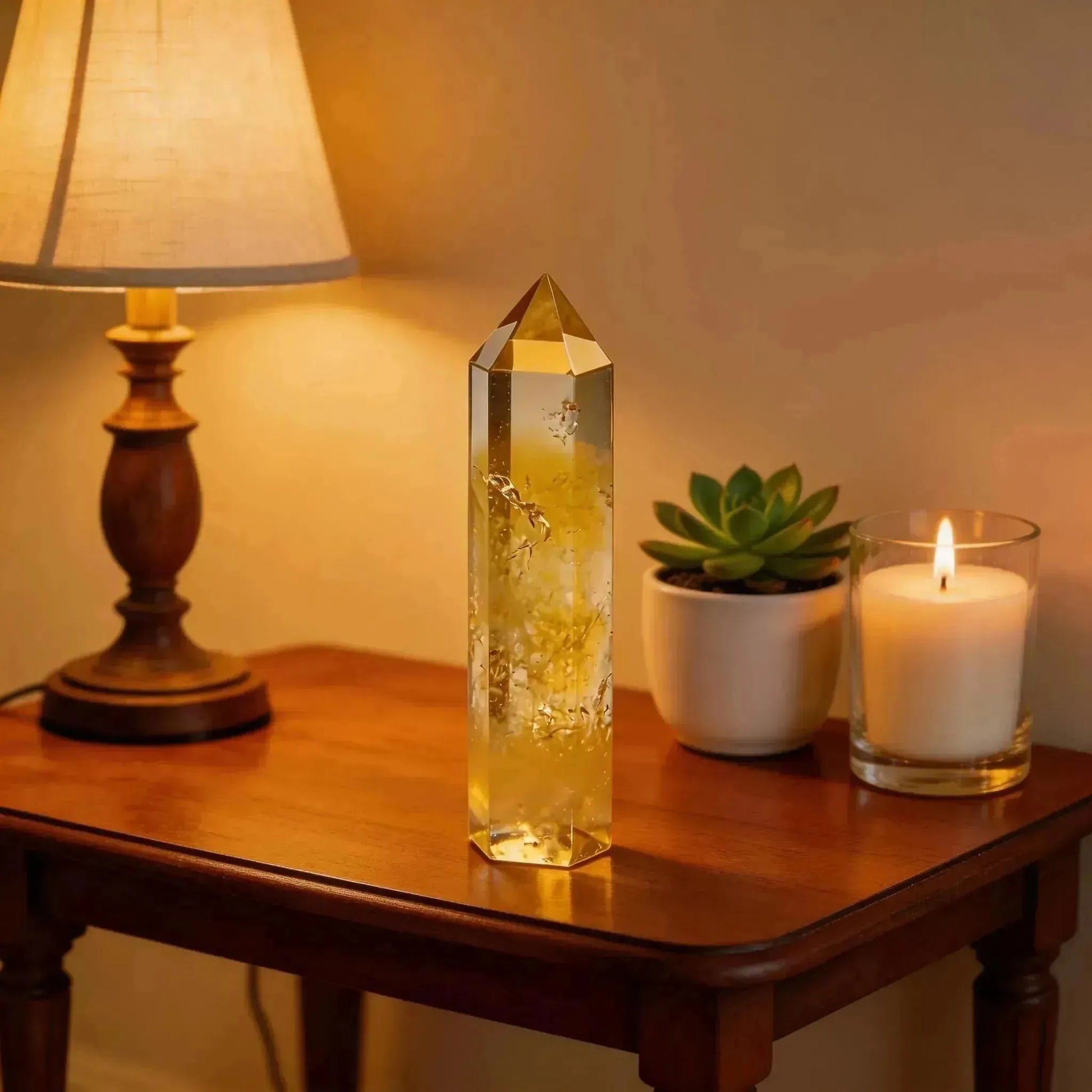 CHIGROVE Natural Citrine Obelisk | Healing Spiritual Decor for Meditation & Abundance Rituals - ChiGrove