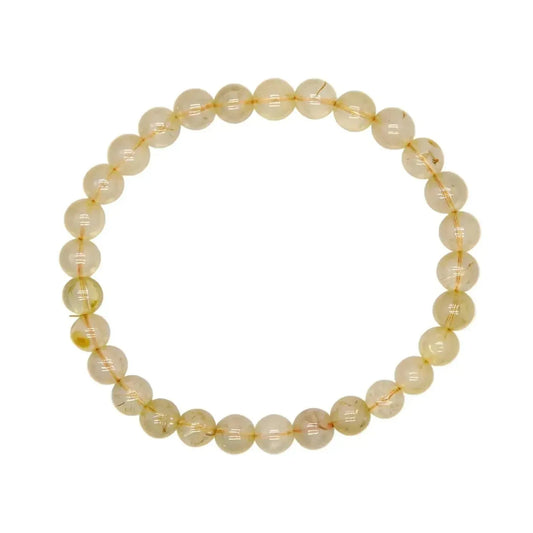 CHIGROVE Natural Golden Rutilated Quartz Bracelet | Healing Crystal Jewelry for Love & Daily Wear - ChiGrove