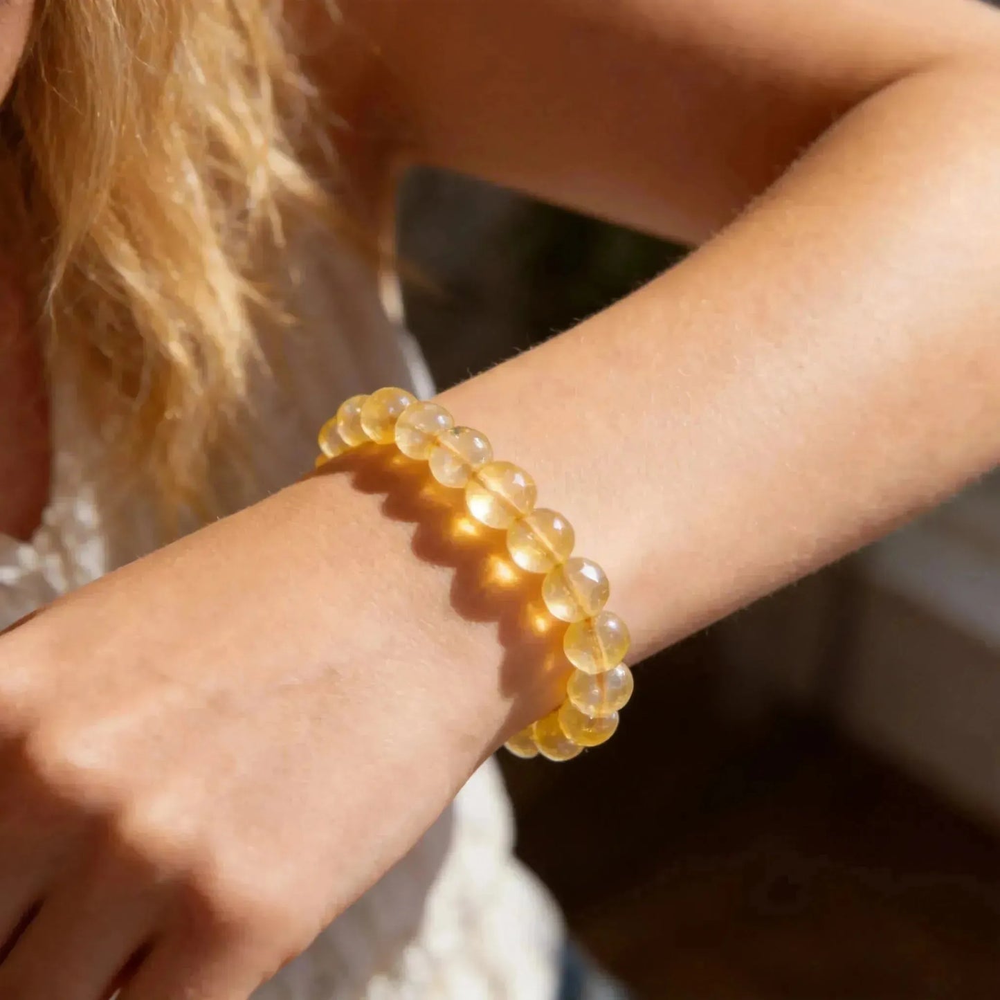 CHIGROVE Natural Golden Rutilated Quartz Bracelet | Healing Crystal Jewelry for Love & Daily Wear - ChiGrove