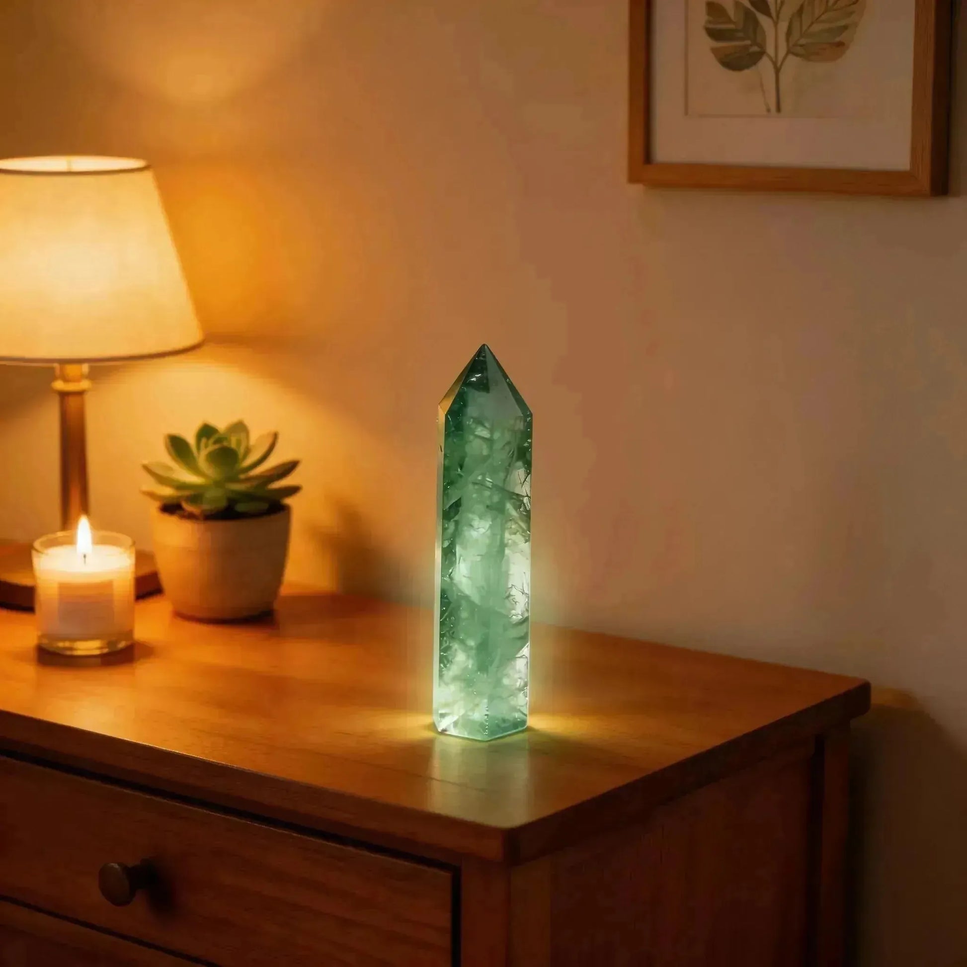 CHIGROVE Natural Green Fluorite Crystal Obelisk | Spiritual Crystal for Protection & Energy Focus - ChiGrove