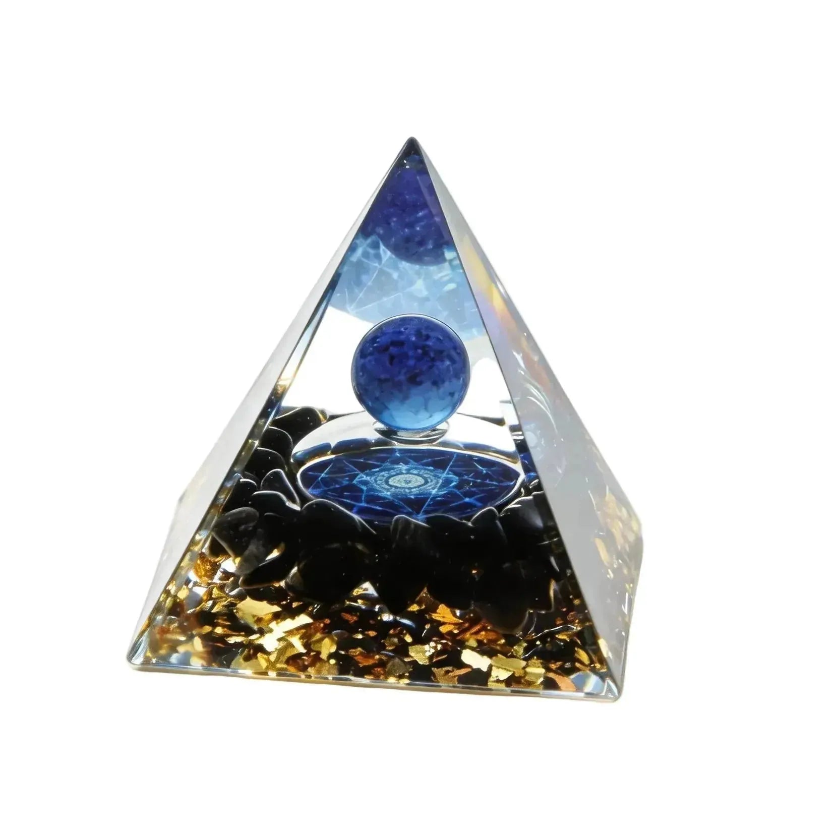 CHIGROVE Natural Lapis Lazuli Orgone Pyramid | Healing Crystal for Calm & Spiritual Balance - ChiGrove
