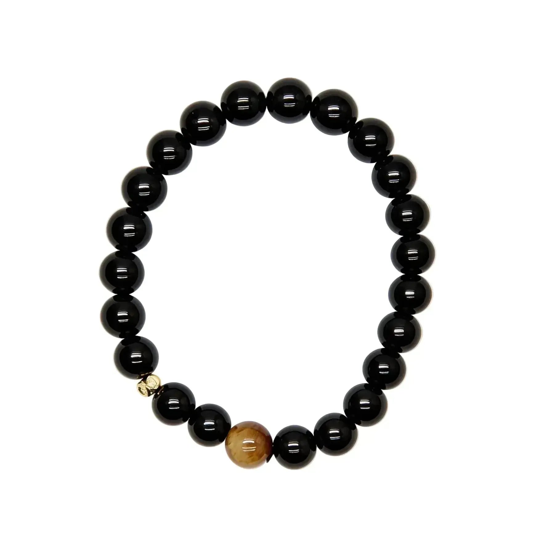 CHIGROVE Natural Obsidian & Tiger's Eye Bracelet | Healing Crystal Jewelry for Love & Daily Wear - ChiGrove
