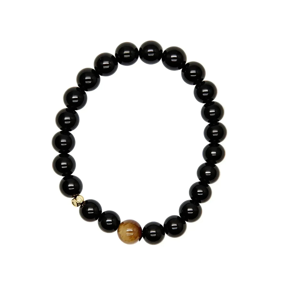 Obsidian & Tiger’s Eye healing crystal bracelet