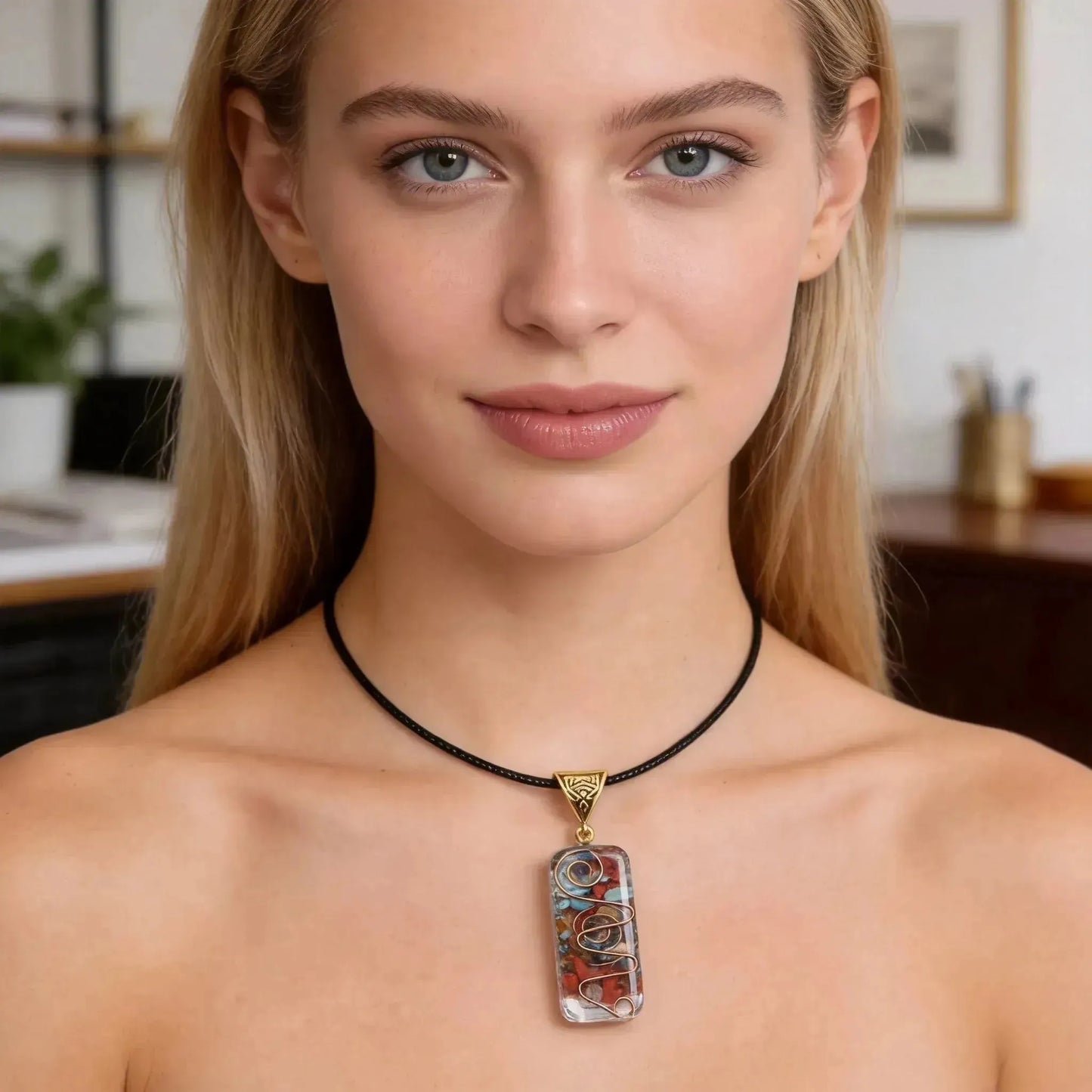 CHIGROVE Orgone Mixed Crystal Pendant Necklace | Healing Energy Jewelry for Meditation & Self - Care - ChiGrove