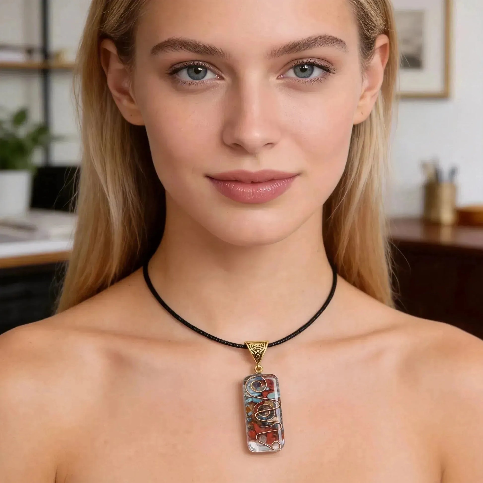 CHIGROVE Orgone Mixed Crystal Pendant Necklace | Healing Energy Jewelry for Meditation & Self - Care - ChiGrove