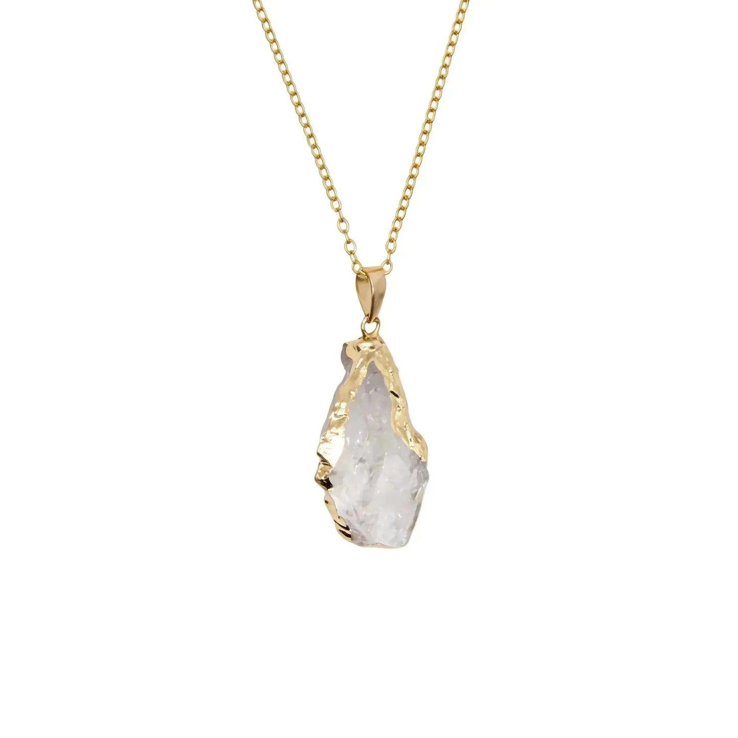 CHIGROVE Raw Clear Quartz Crystal Necklace | Healing Jewelry for Women Self Care Gifts - ChiGrove