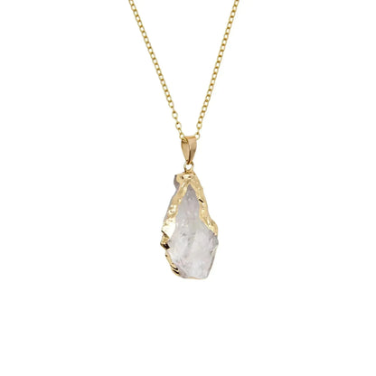 CHIGROVE Raw Clear Quartz Crystal Necklace | Healing Jewelry for Women Self Care Gifts - ChiGrove