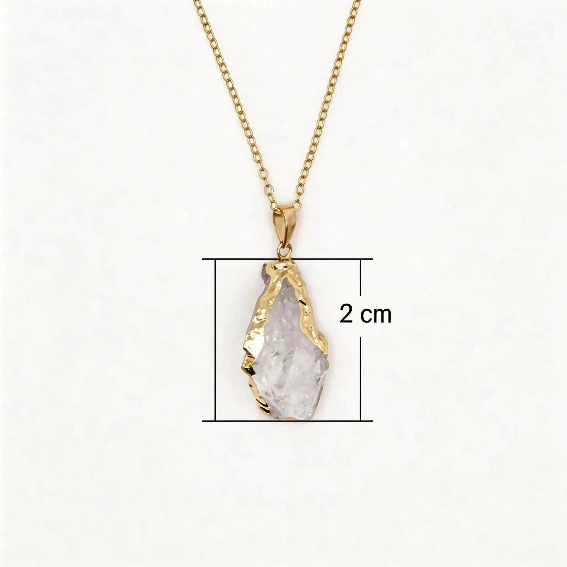 CHIGROVE Raw Clear Quartz Crystal Necklace | Healing Jewelry for Women Self Care Gifts - ChiGrove