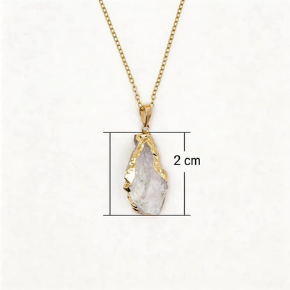 CHIGROVE Raw Clear Quartz Crystal Necklace | Healing Jewelry for Women Self Care Gifts - ChiGrove