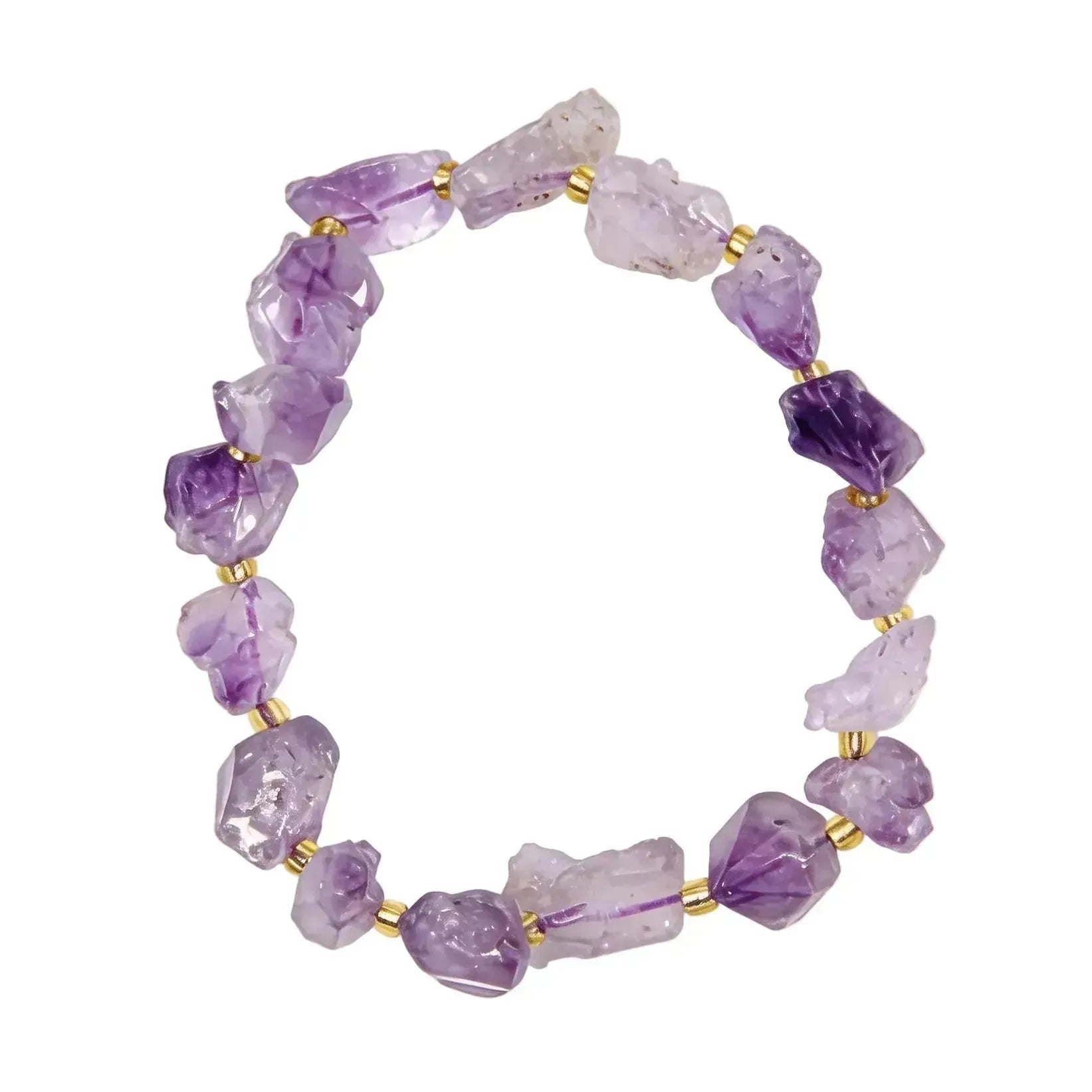 CHIGROVE Raw Natural Amethyst Bracelet | Healing Crystal Jewelry for Love & Daily Wear - ChiGrove