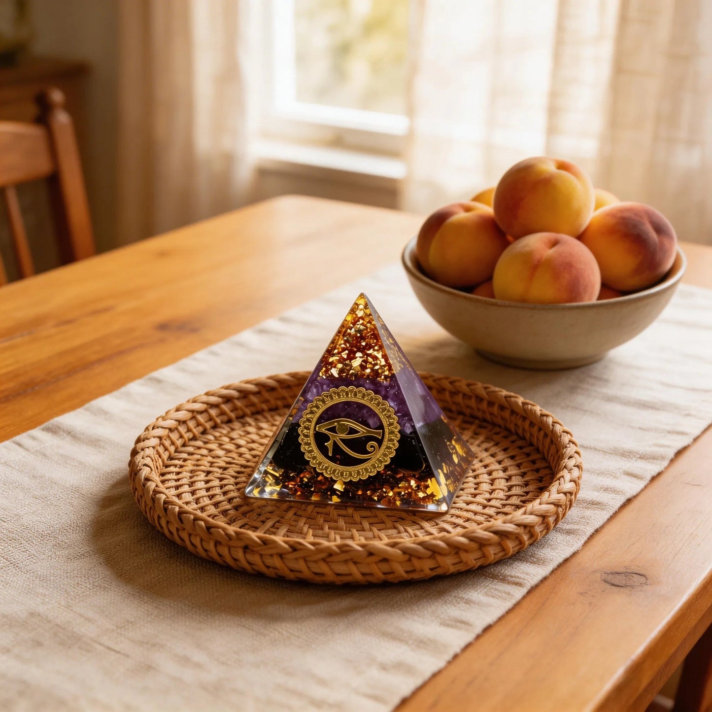 CHIGROVE NaturalEye of Horus Orgone Pyramid | Healing Crystal for Calm & Spiritual Balance - ChiGrove