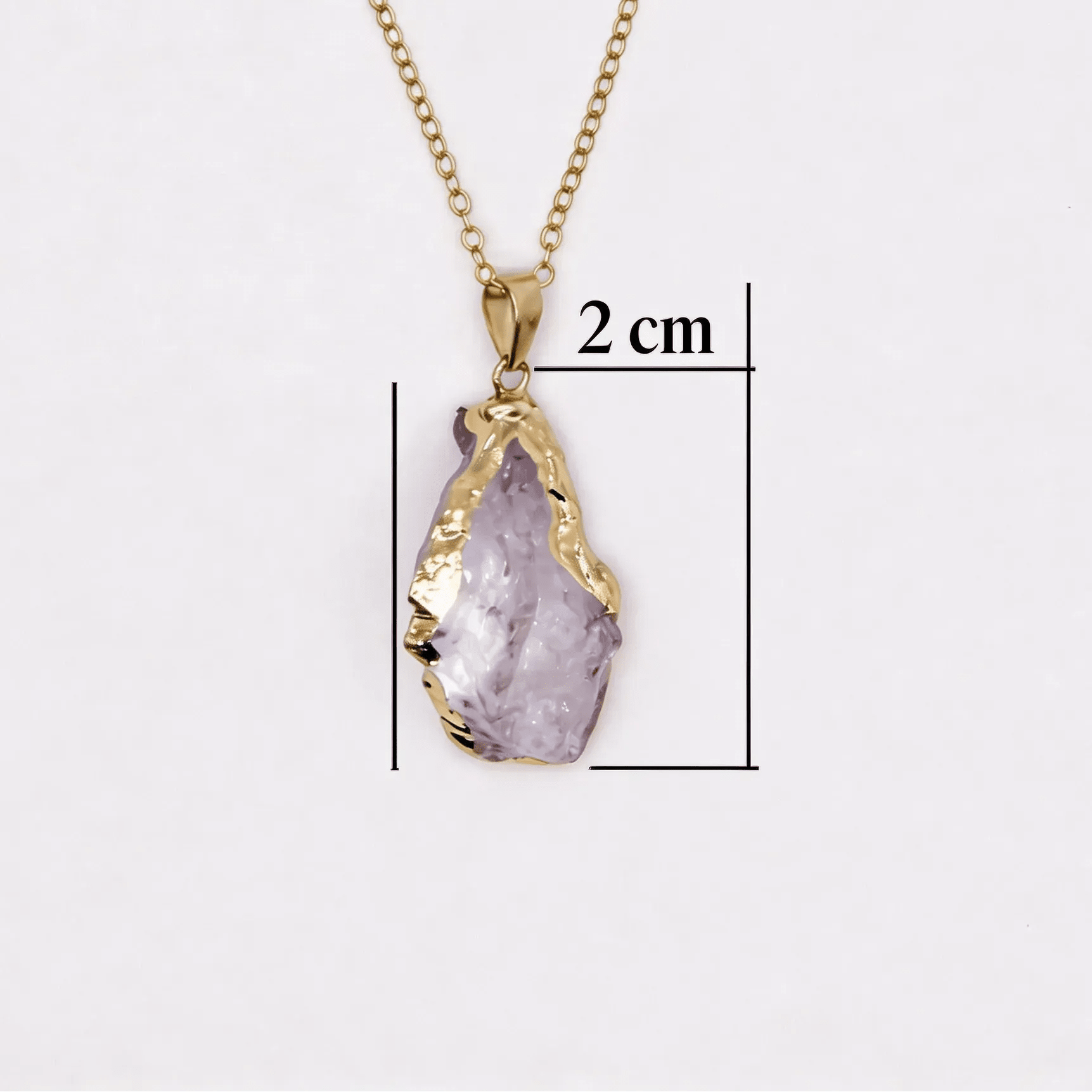 CHIGROVE Raw Amethyst Crystal Necklace | Healing Jewelry for Women Self Care - ChiGrove