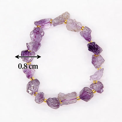 CHIGROVE Raw Natural Amethyst Bracelet | Healing Crystal Jewelry for Love & Daily Wear - ChiGrove